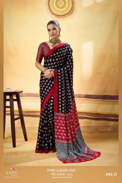 Rajtex Pure Ajrakh 045 catalog surat saree lot wholesale