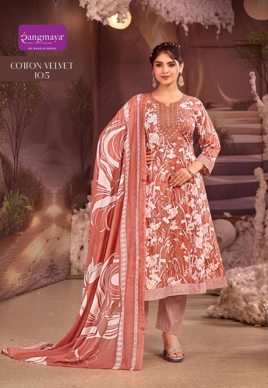 Rangmaya Cotton Velvet catalog online kurti at wholesale prices
