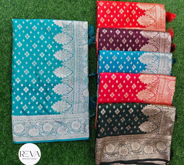 Reva Bulbul Swaroski vol 4 catalog pure silk saree wholesale in kolkata