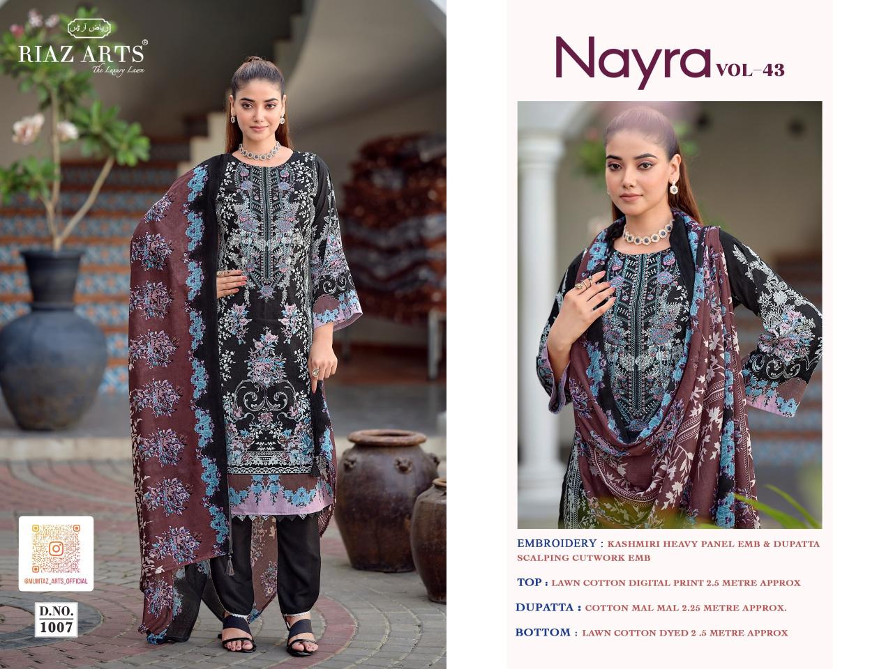 Riaz Arts Nayra vol 43 catalog cotton dress material surat