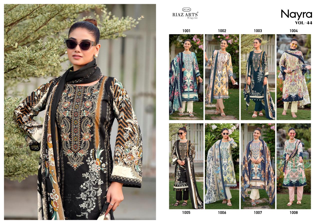 Riaz Arts Nayra vol 44 catalog ethnic dress material surat