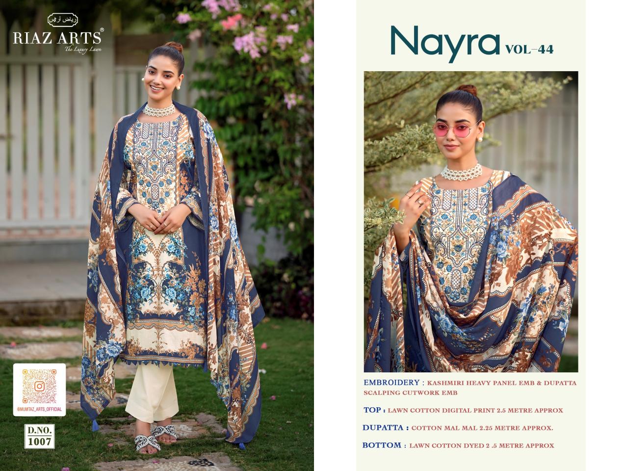 Riaz Arts Nayra vol 44 catalog ethnic dress material surat