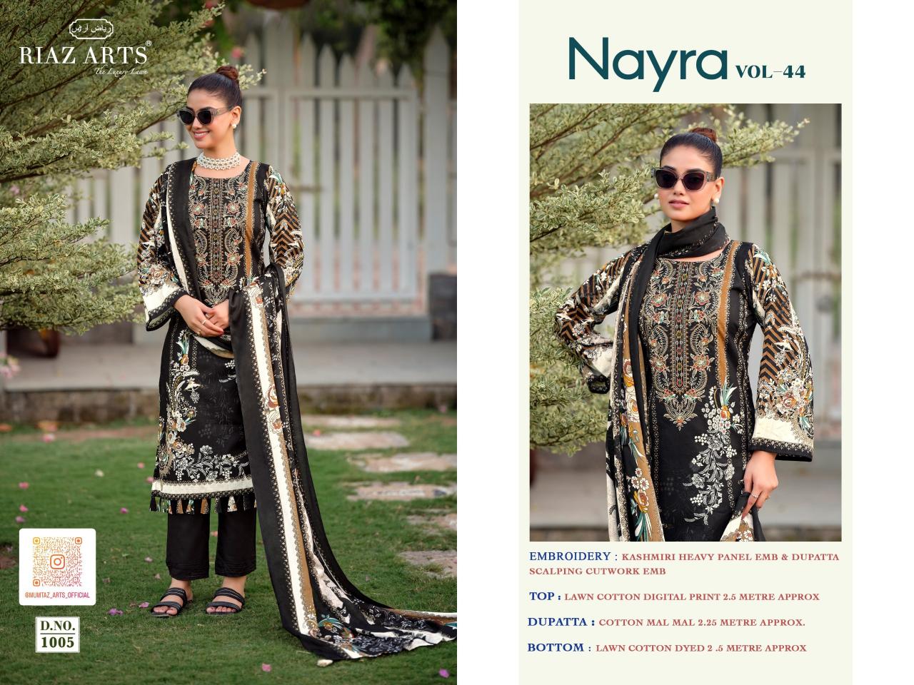 Riaz Arts Nayra vol 44 catalog ethnic dress material surat