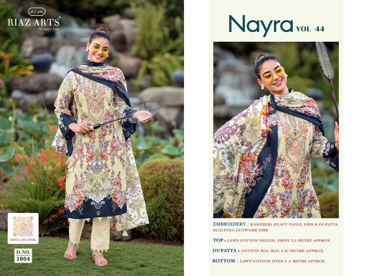 Riaz Arts Nayra vol 44 catalog ethnic dress material surat