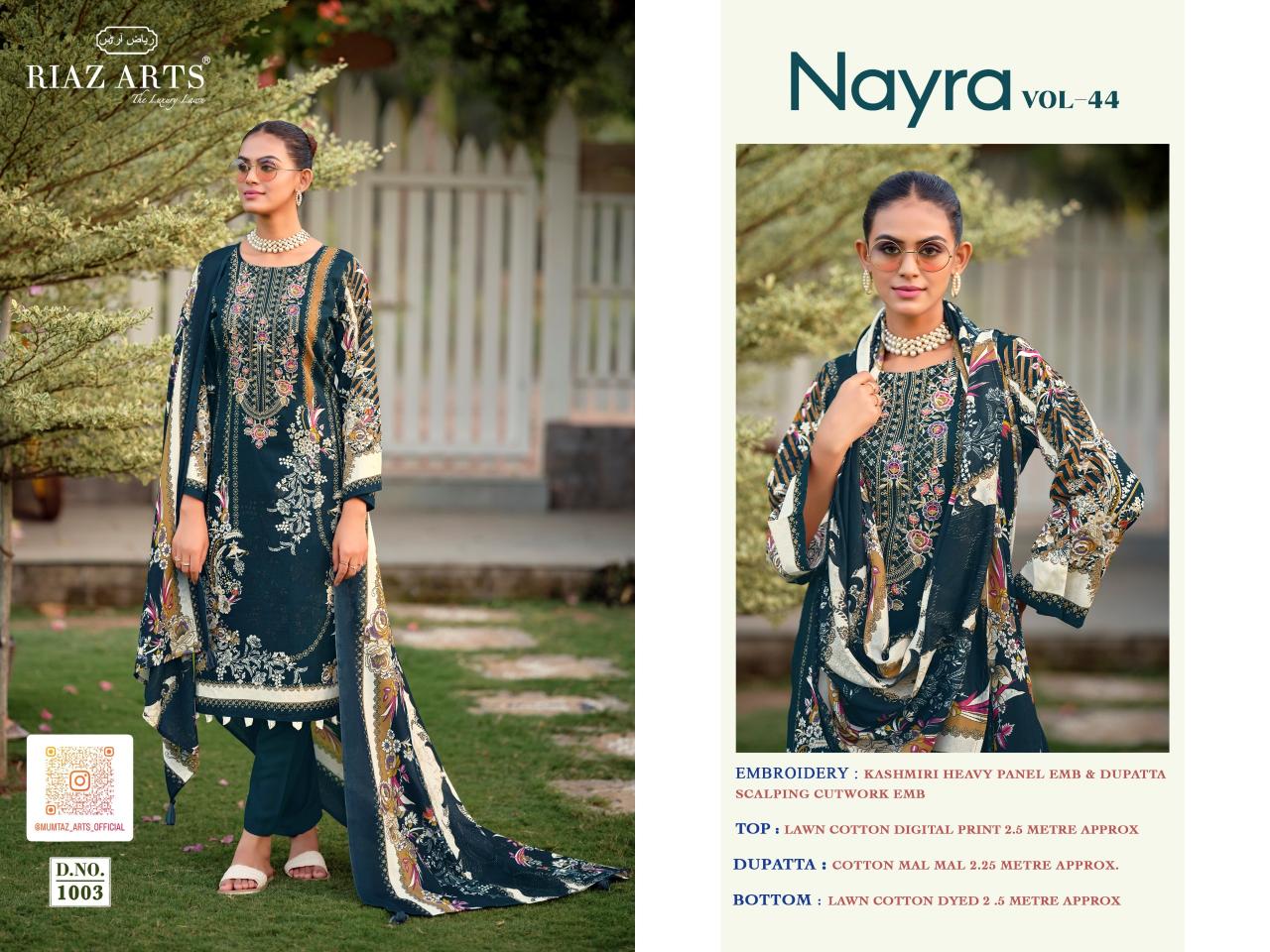 Riaz Arts Nayra vol 44 catalog ethnic dress material surat
