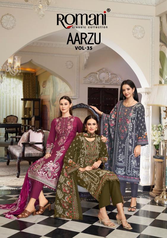 Romani Aarzu vol 35 catalog dress material wholesale in surat online