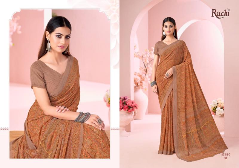 Ruchi Raagini Georgette catalog saree in wholesale