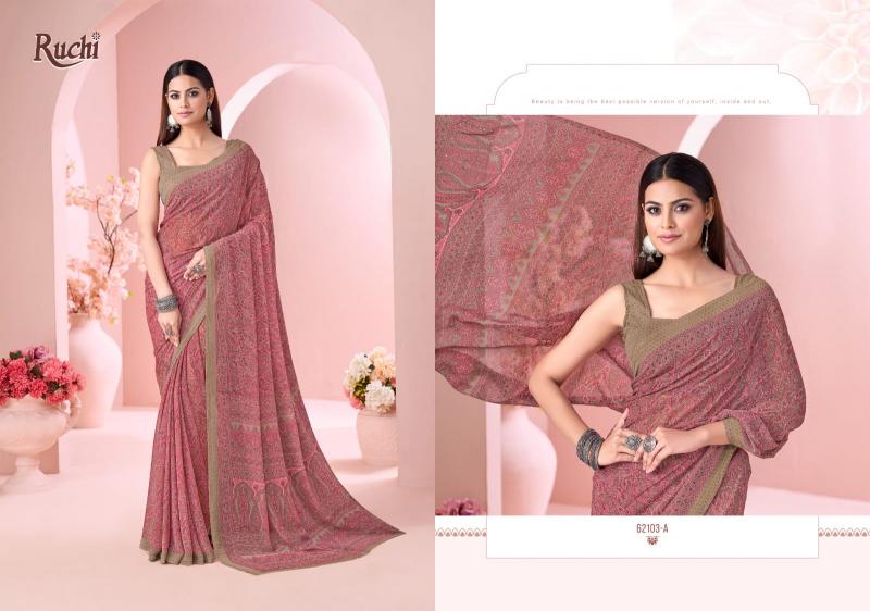 Ruchi Raagini Georgette catalog saree in wholesale