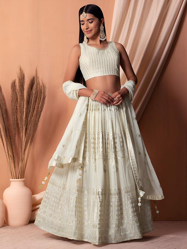 Sabella 15115 White catalog wholesale lehenga shop