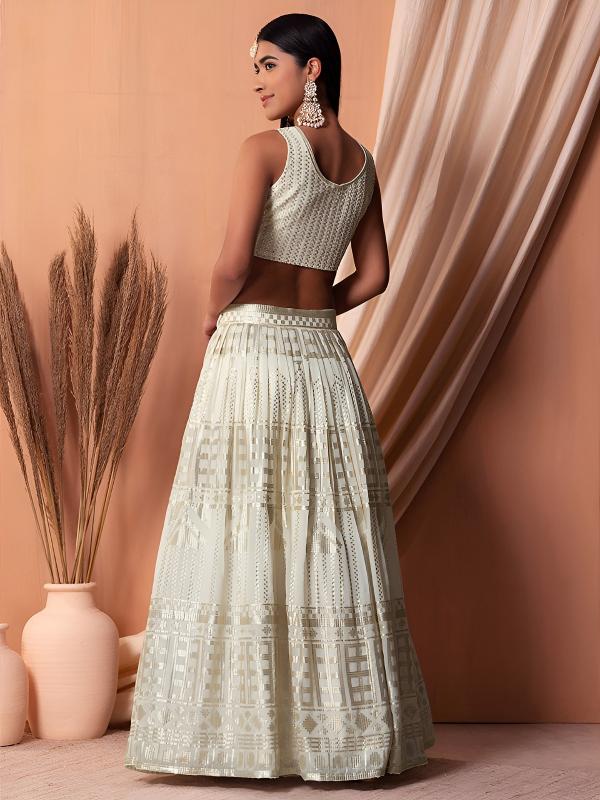 Sabella 15115 White catalog wholesale lehenga shop