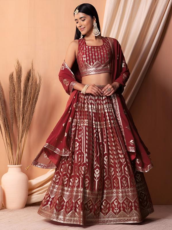 Sabella 15116 Maroon catalog wholesale lehenga market in mumbai with price
