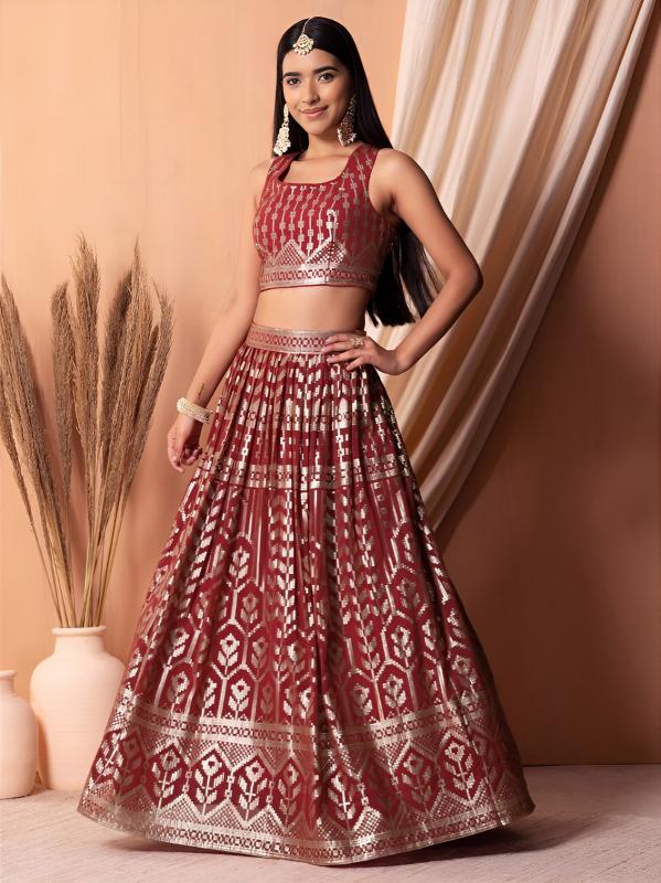 Sabella 15116 Maroon catalog wholesale lehenga market in mumbai with price