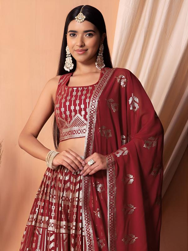 Sabella 15116 Maroon catalog wholesale lehenga market in mumbai with price