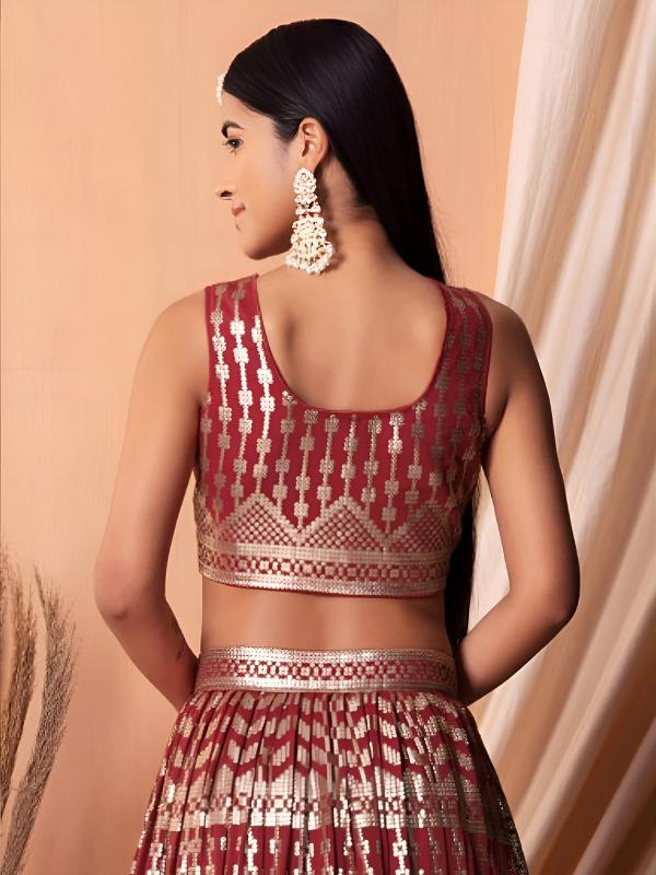 Sabella 15116 Maroon catalog wholesale lehenga market in mumbai with price