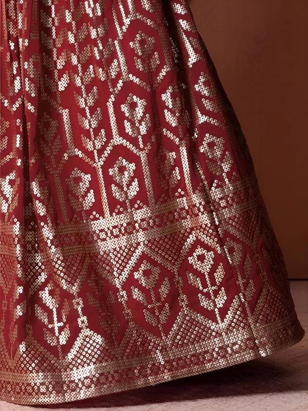 Sabella 15116 Maroon catalog wholesale lehenga market in mumbai with price