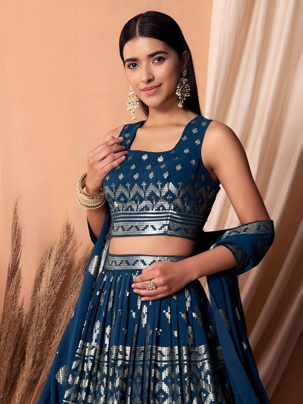 Sabella 15117 Blue catalog wholesale lehenga market in kolkata