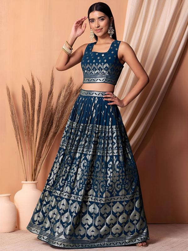 Sabella 15117 Blue catalog wholesale lehenga market in kolkata