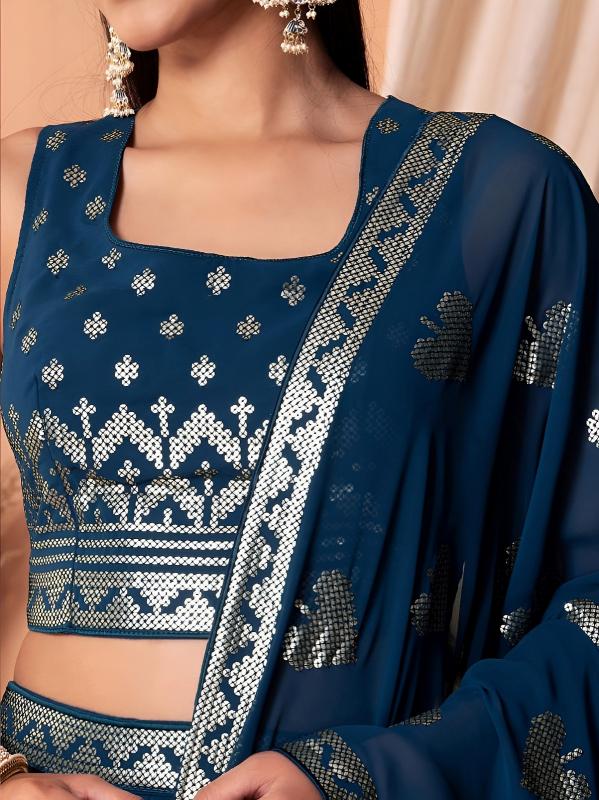Sabella 15117 Blue catalog wholesale lehenga market in kolkata