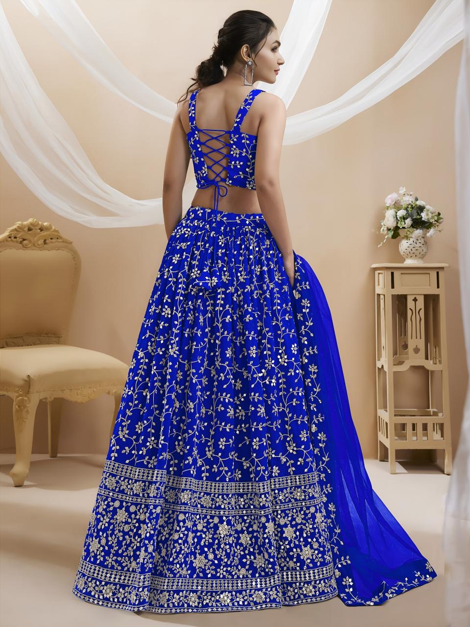 Sabella 401 Blue catalog wholesale lehenga shop in delhi