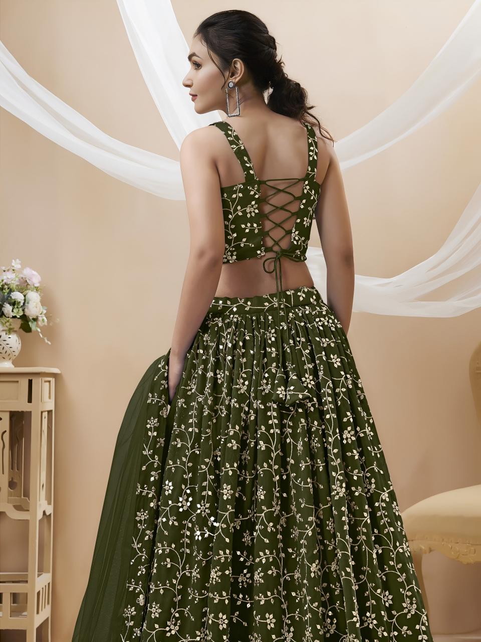 Sabella 402 Green catalog wholesale lehenga shops in ludhiana with price
