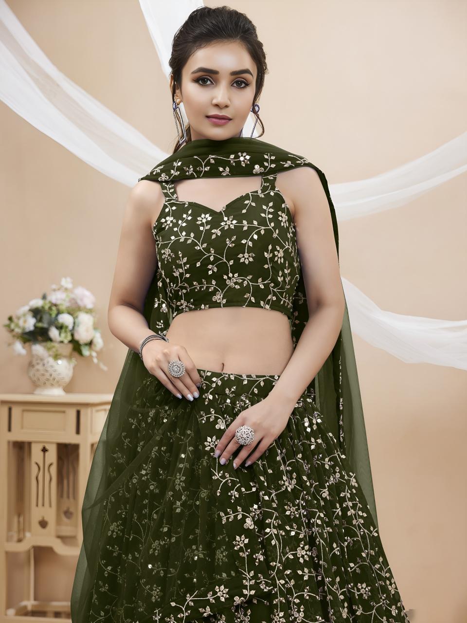 Sabella 402 Green catalog wholesale lehenga shops in ludhiana with price