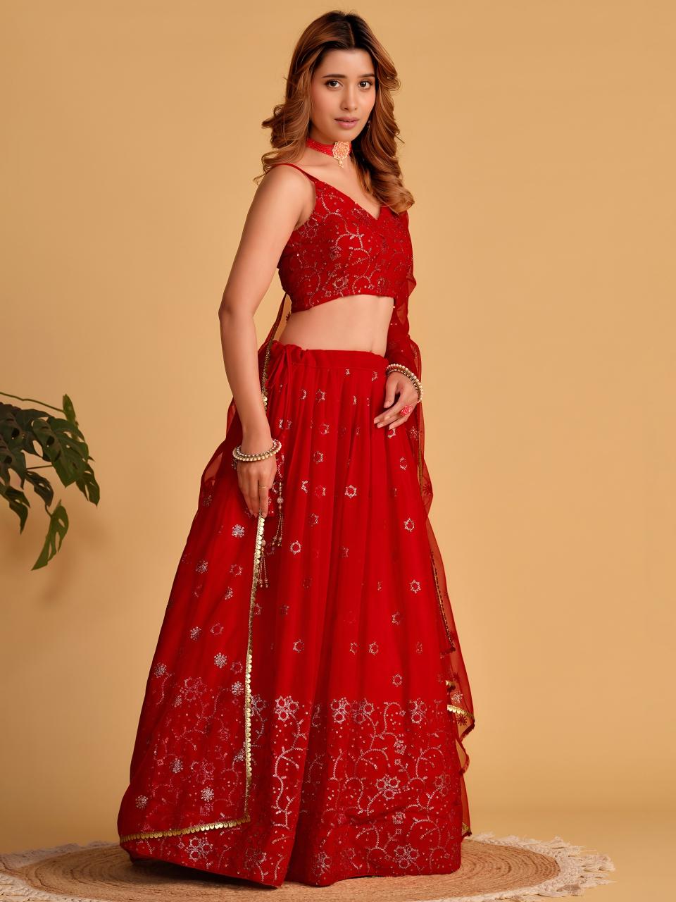 Sabella 5063 Red catalog wholesale lehenga shops in chickpet bangalore