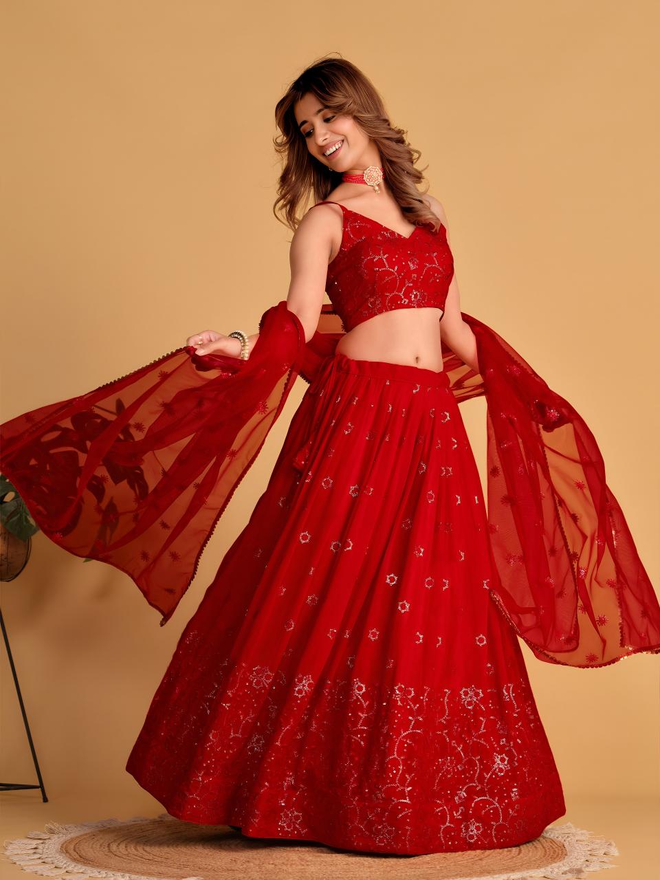 Sabella 5063 Red catalog wholesale lehenga shops in chickpet bangalore