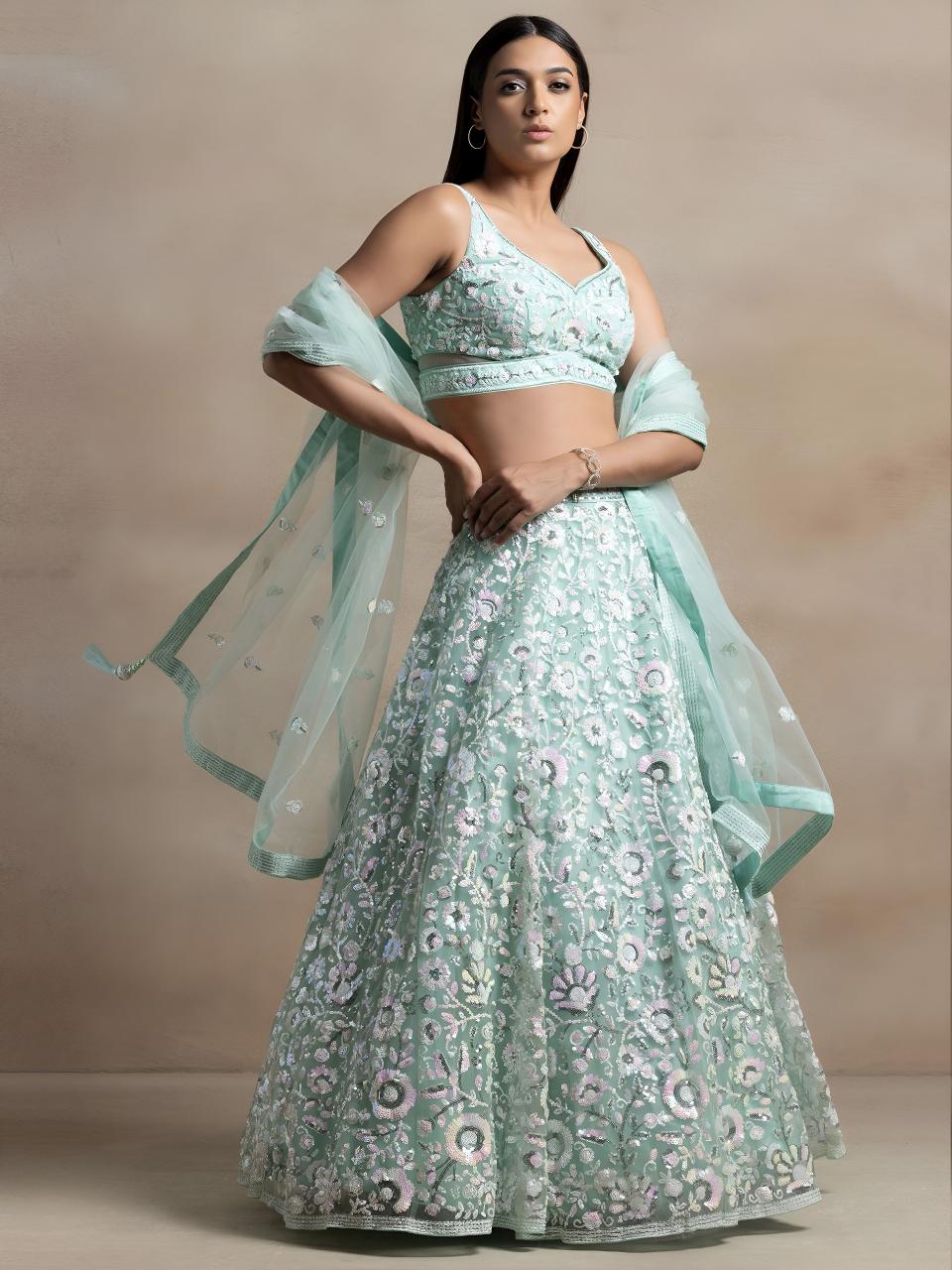 Sabella 5126 Blue catalog bridal lehenga wholesale market in delhi
