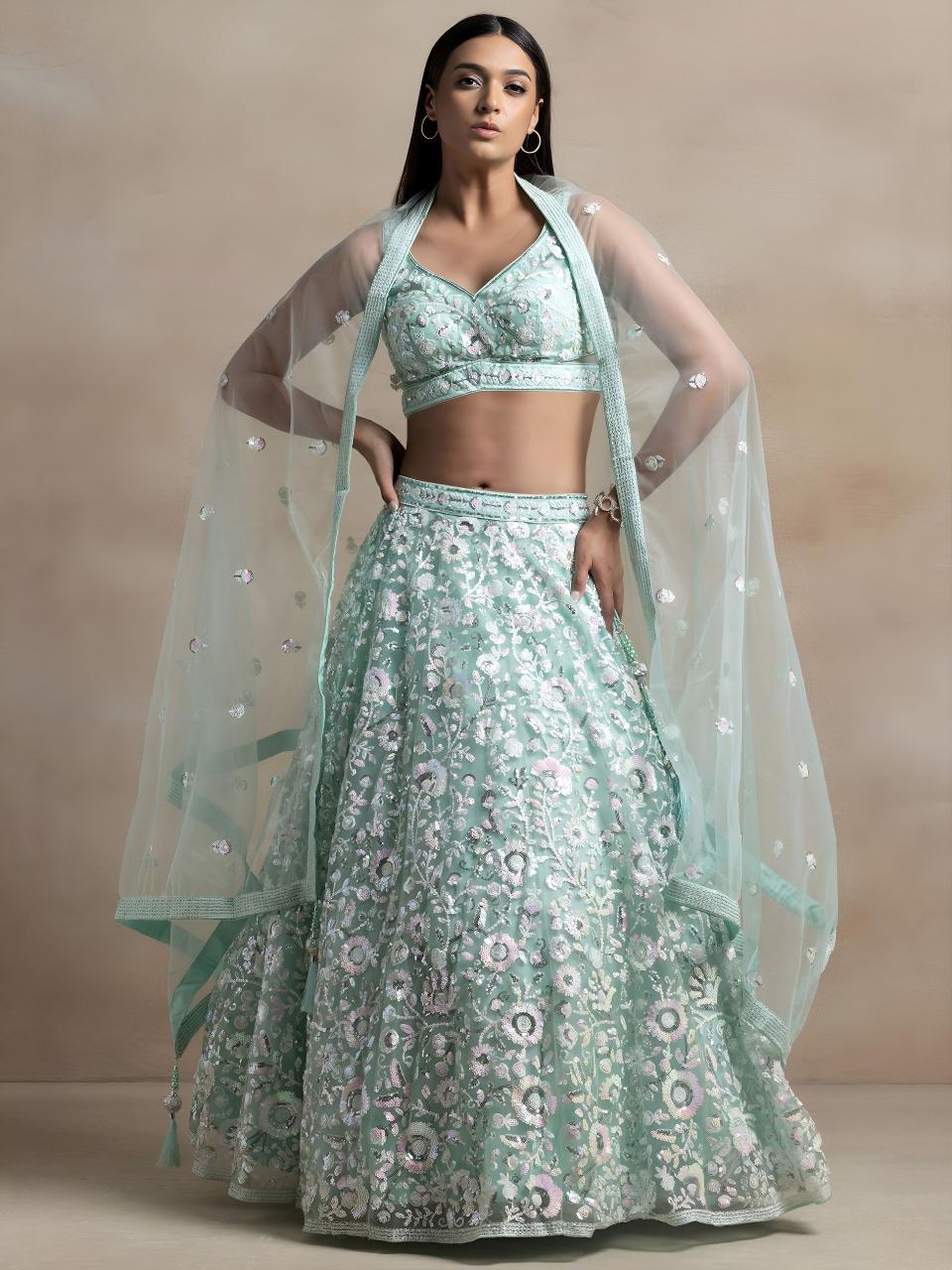 Sabella 5126 Blue catalog bridal lehenga wholesale market in delhi