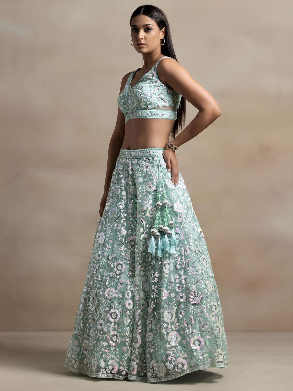 Sabella 5126 Blue catalog bridal lehenga wholesale market in delhi