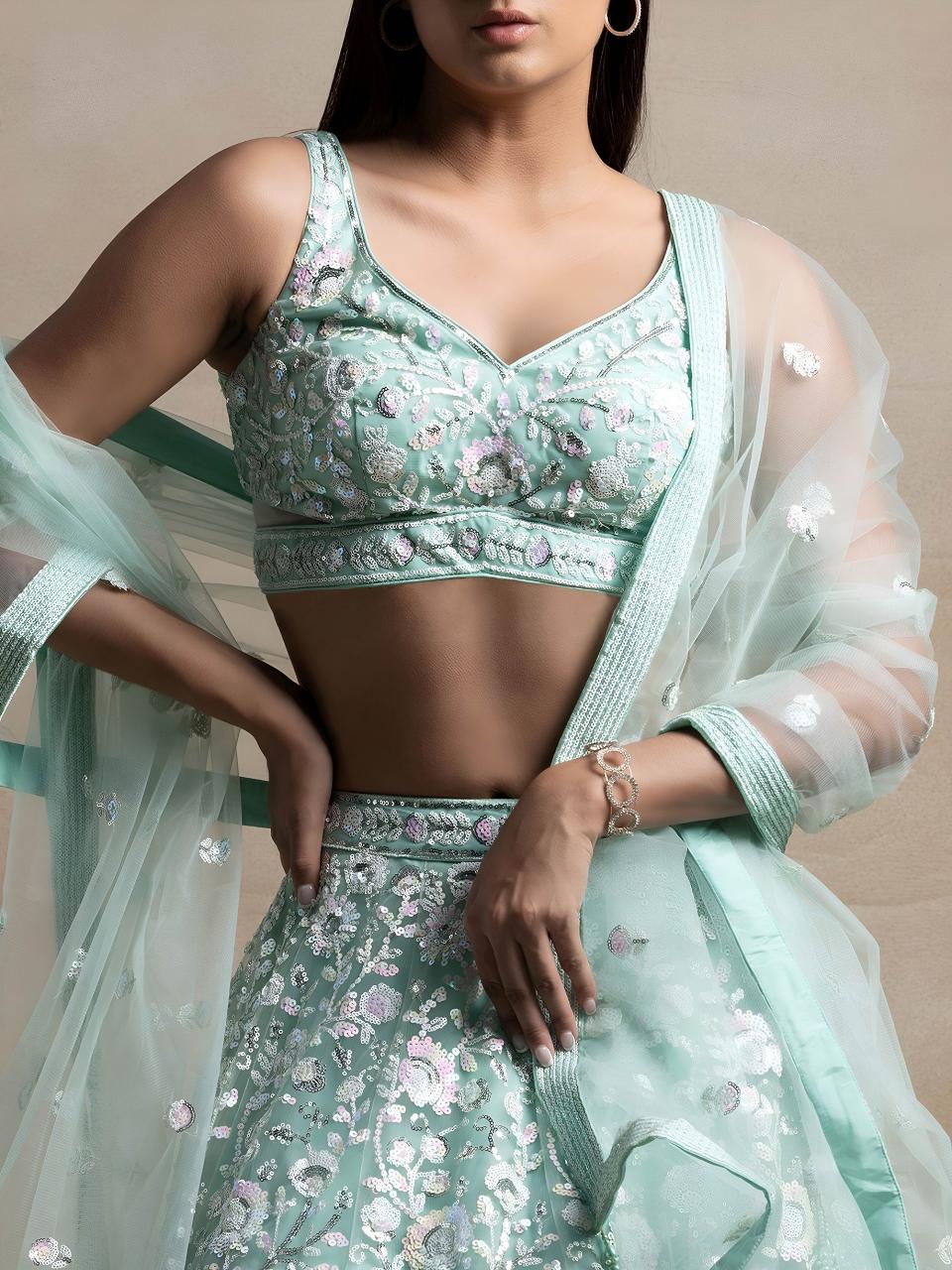 Sabella 5126 Blue catalog bridal lehenga wholesale market in delhi