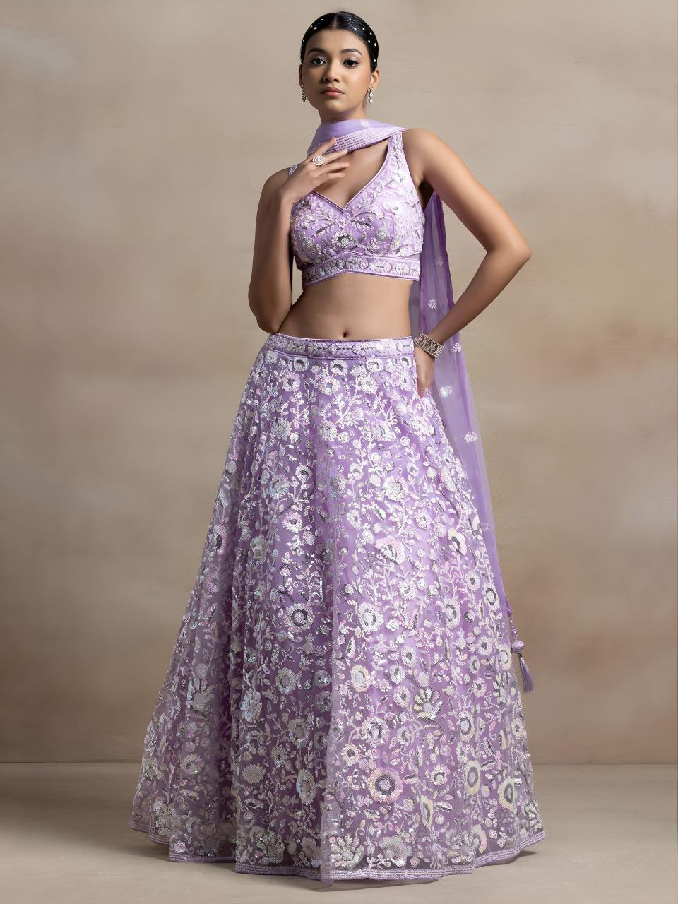 Sabella 5126 Lavender catalog ahmedabad lehenga choli wholesale market