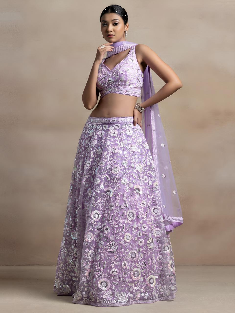 Sabella 5126 Lavender catalog ahmedabad lehenga choli wholesale market