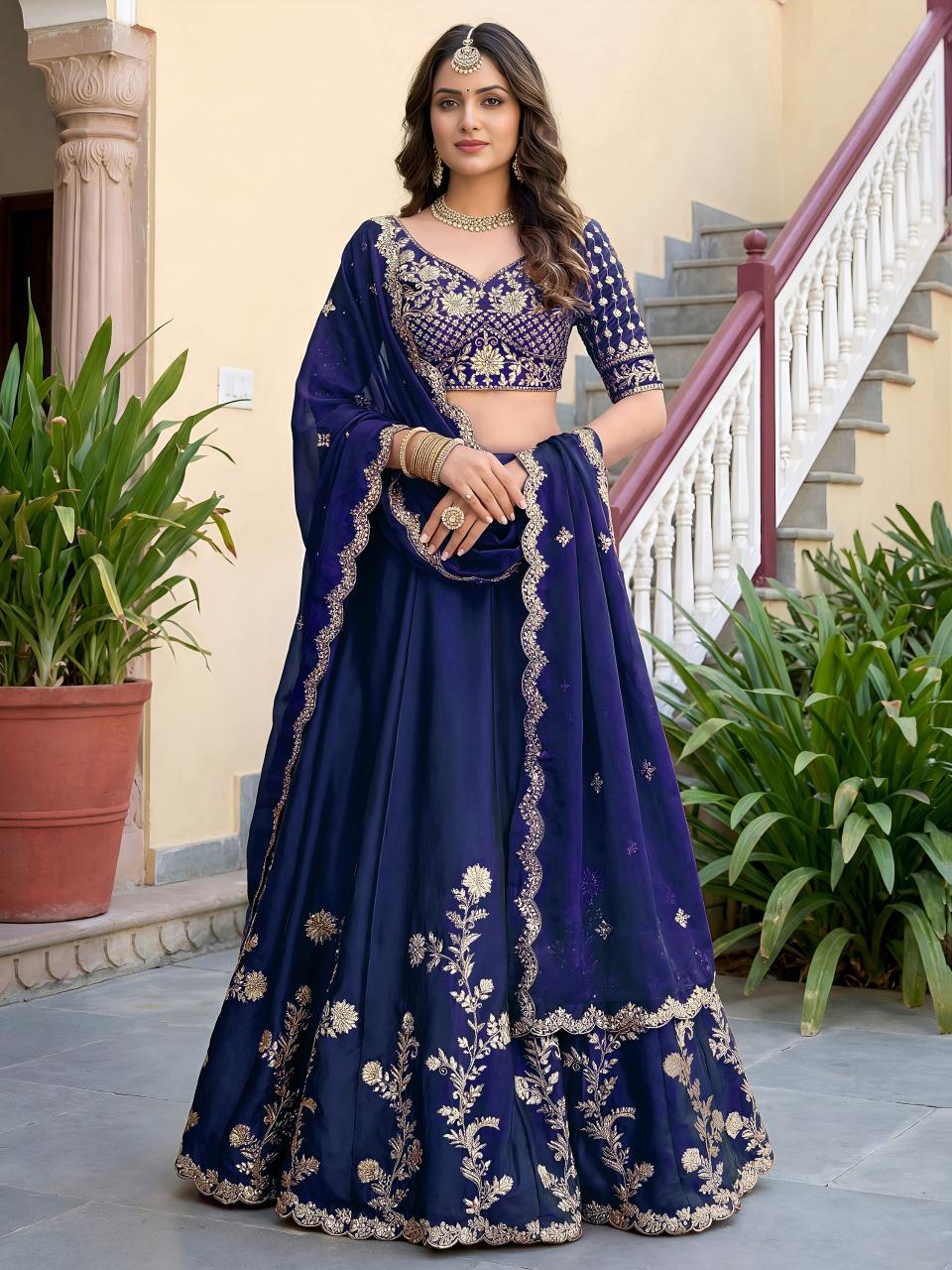 Sabella 5135 Blue catalog lehenga at wholesale price