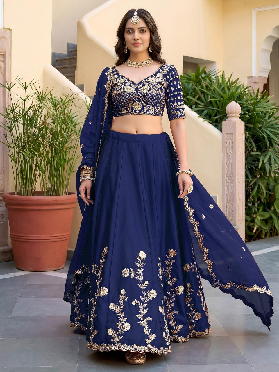 Sabella 5135 Blue catalog lehenga at wholesale price