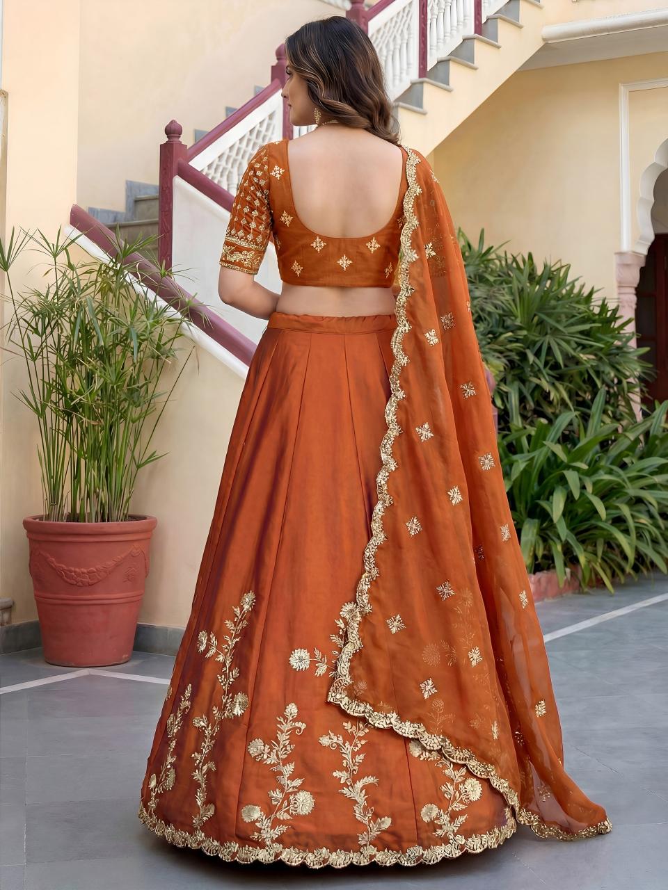 Sabella 5135 Orange catalog lehenga choli wholesale rate