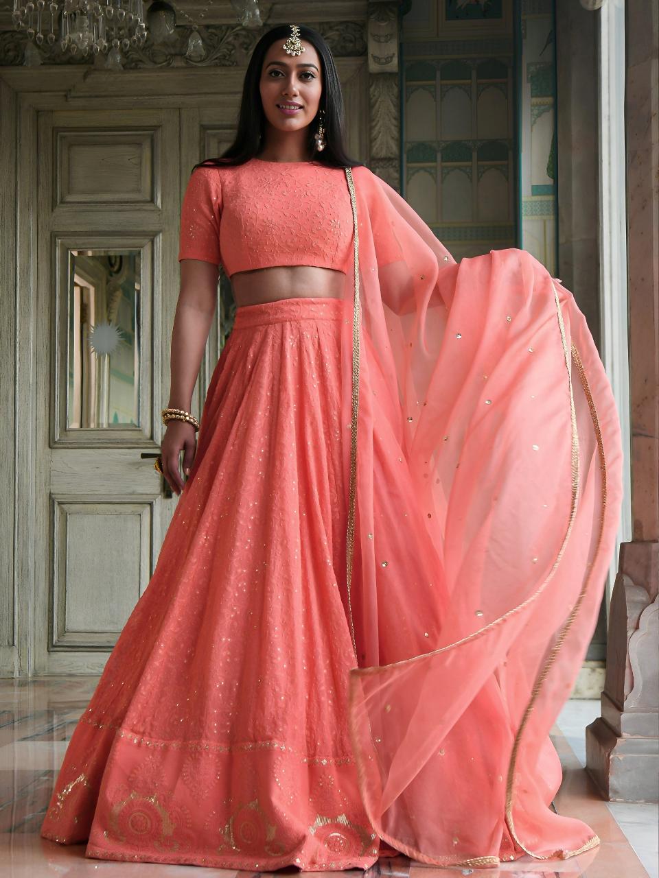 Sabella 7083 Peach catalog lehenga choli wholesalers surat surat gujarat