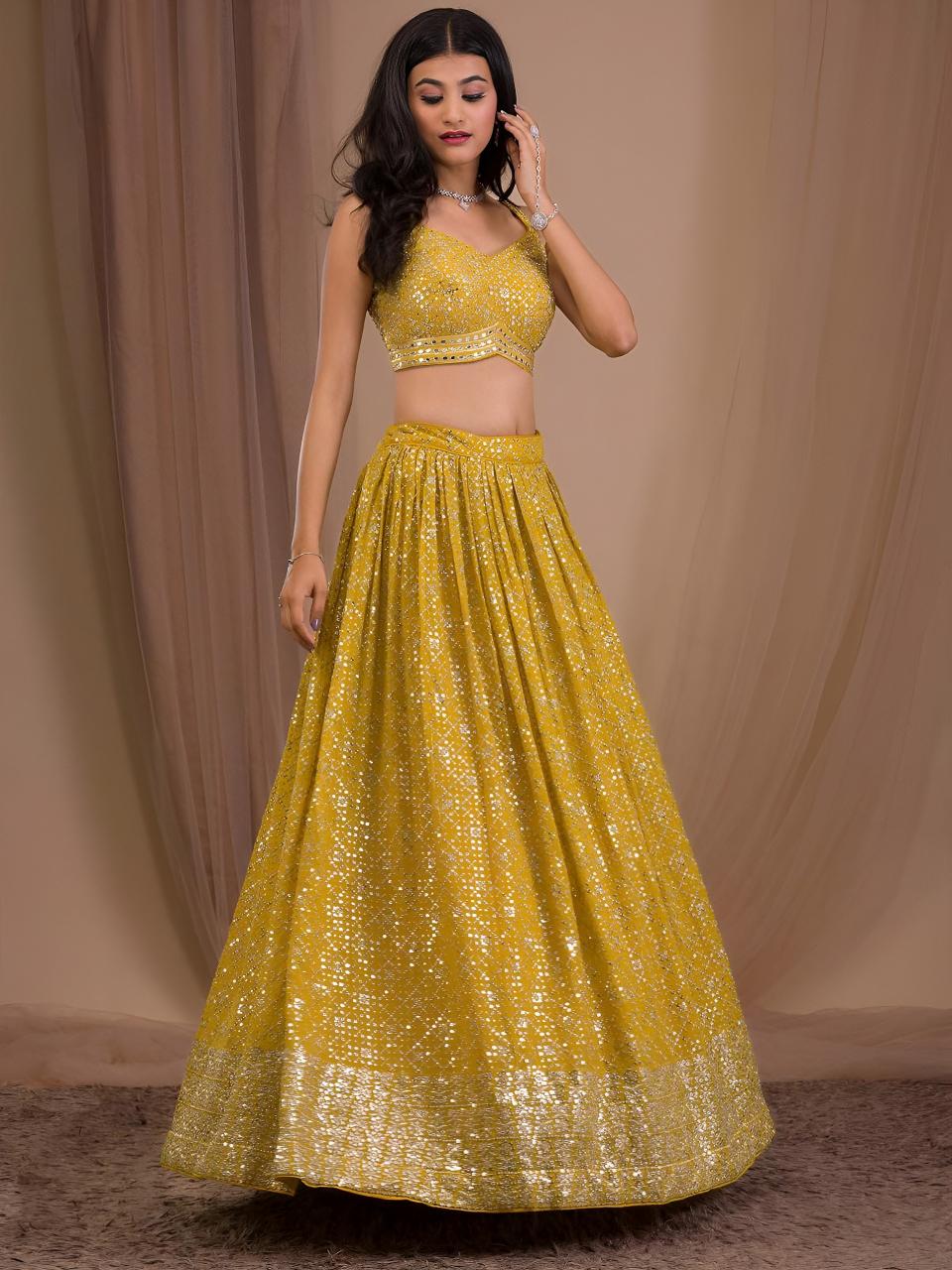 Sabella 7088 Yellow catalog surat wholesale lehenga online