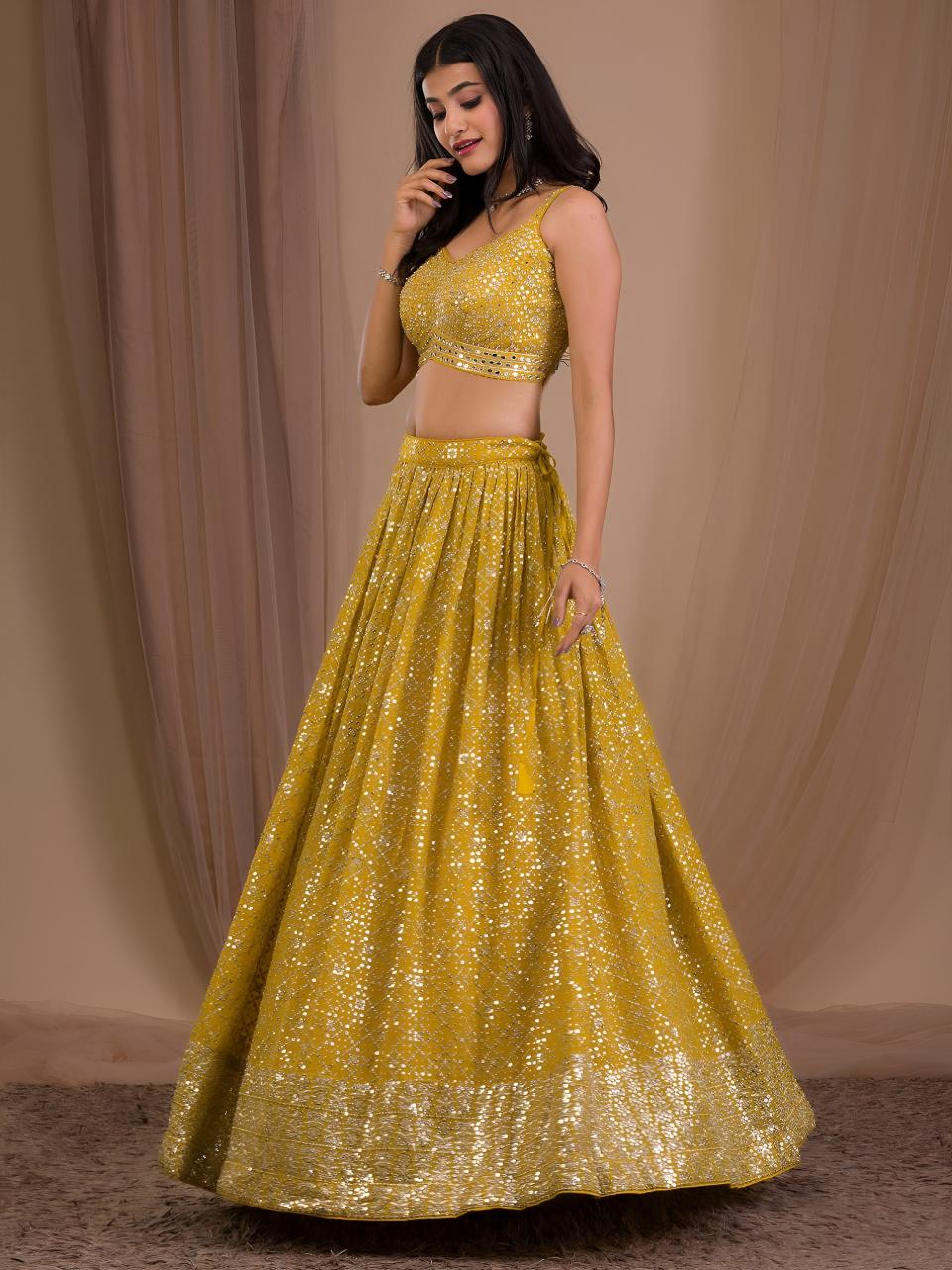 Sabella 7088 Yellow catalog surat wholesale lehenga online