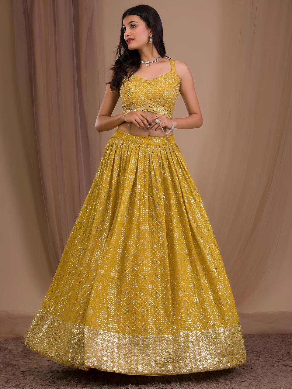 Sabella 7088 Yellow catalog surat wholesale lehenga online