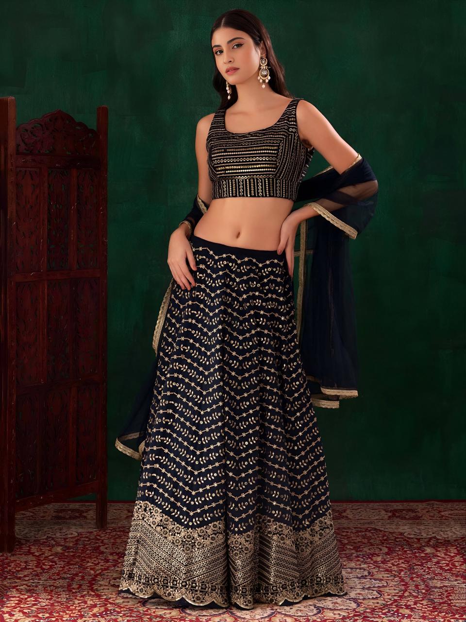Sabella 7093 Blue catalog surat wholesale lehenga