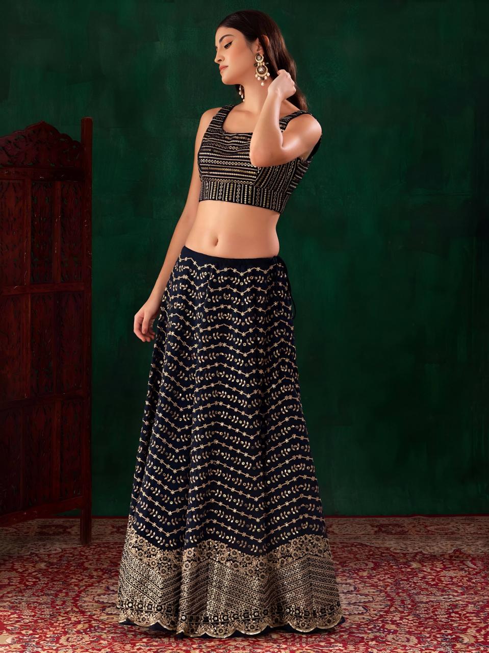 Sabella 7093 Blue catalog surat wholesale lehenga