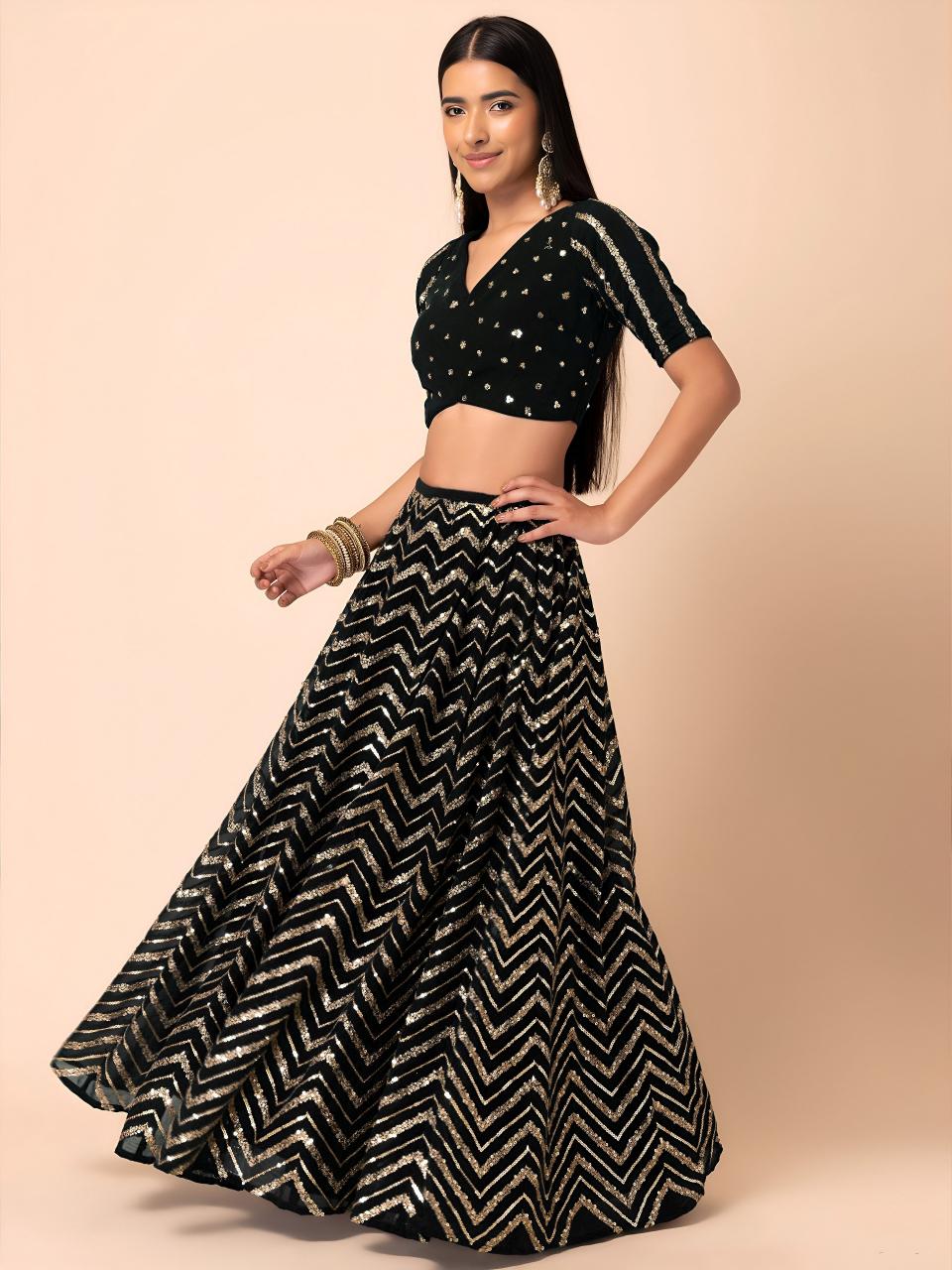 Sabella 7094 Black catalog wholesale lehenga in delhi