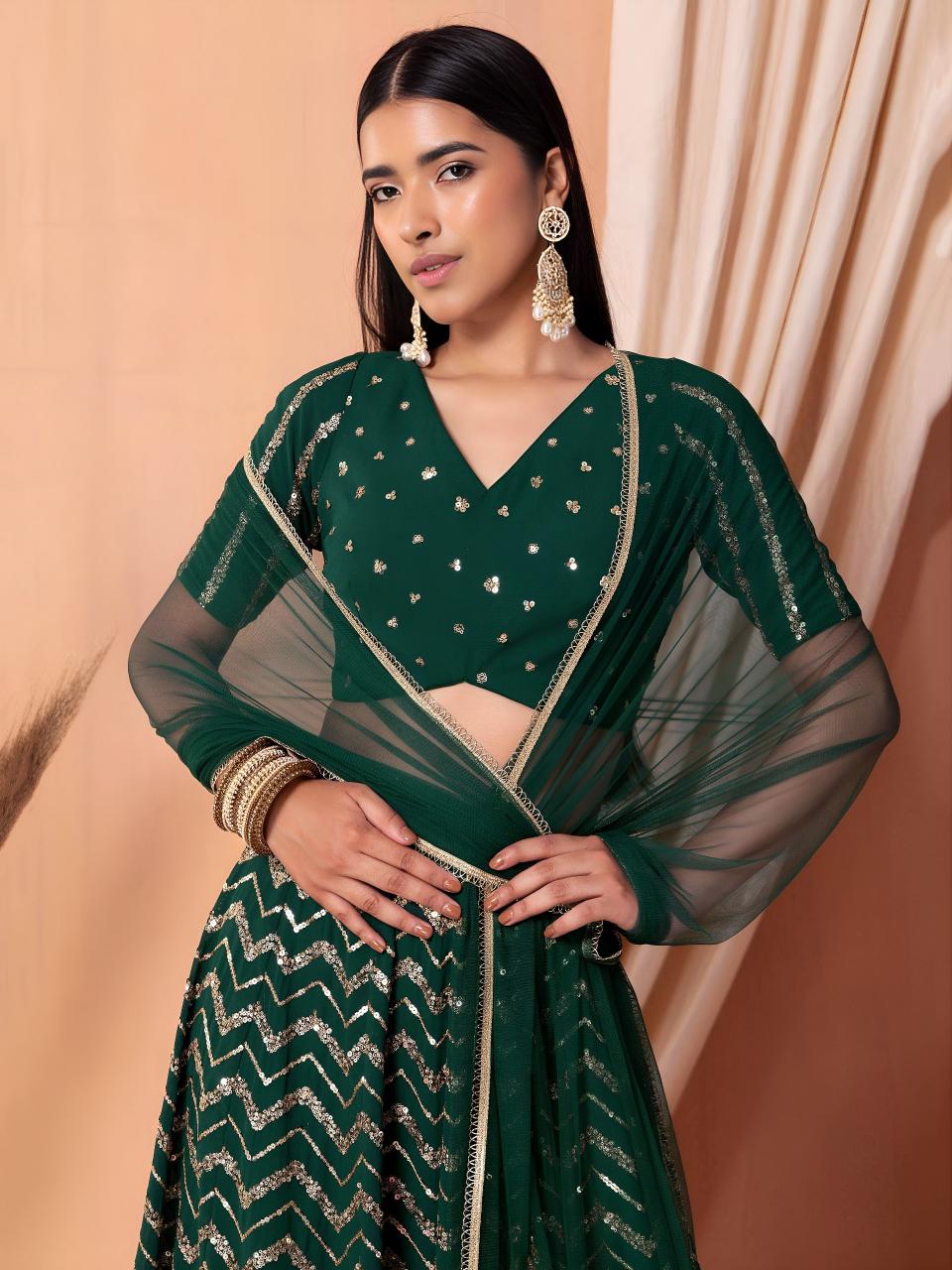 Sabella 7094 Green catalog wholesale lehenga in guwahati