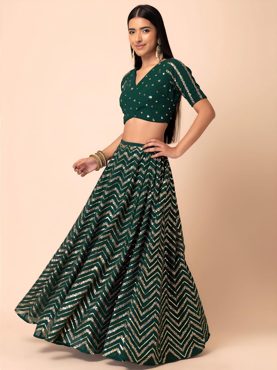 Sabella 7094 Green catalog wholesale lehenga in guwahati