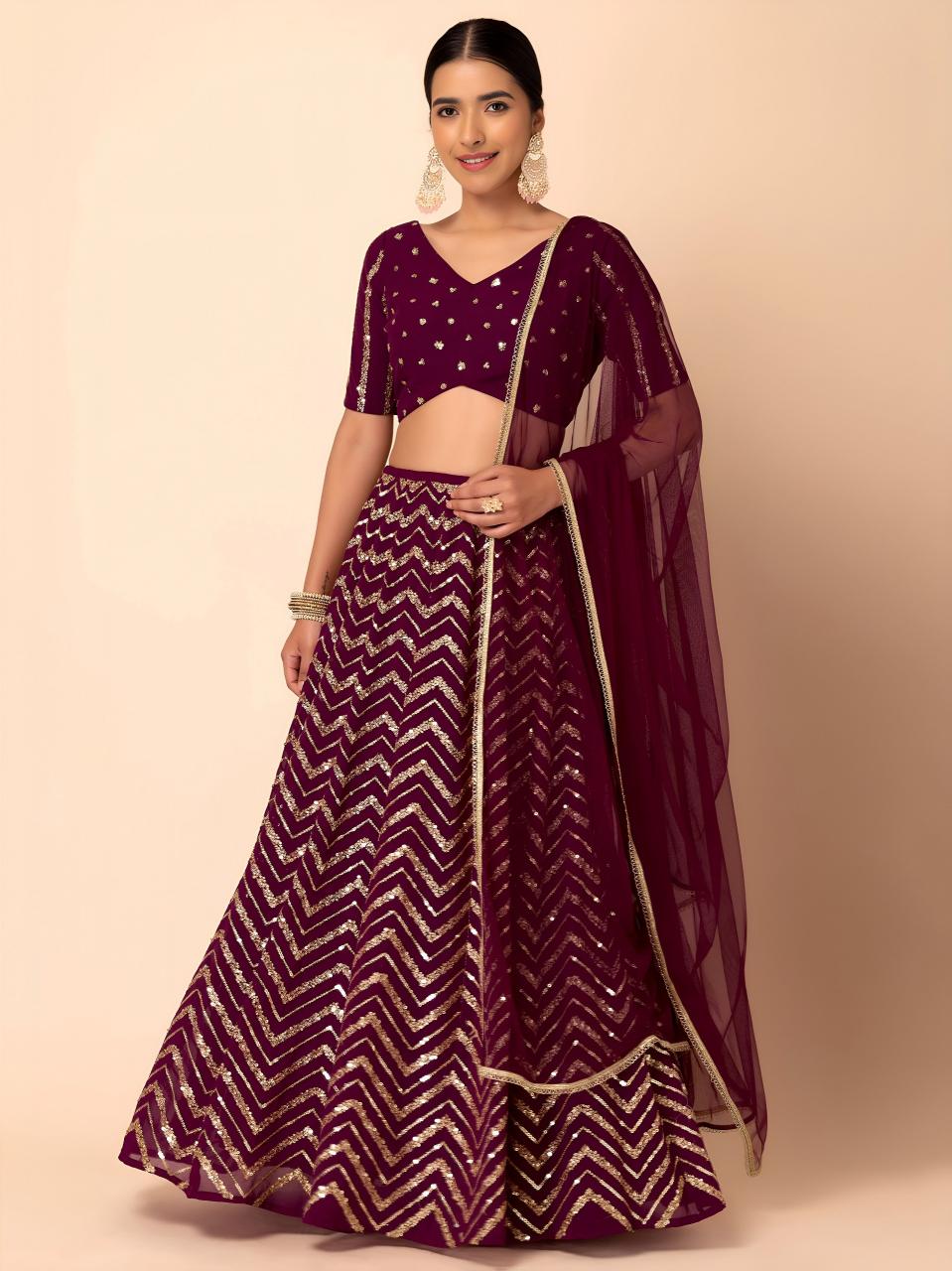 Sabella 7094 Maroon catalog wholesale lehenga in mumbai