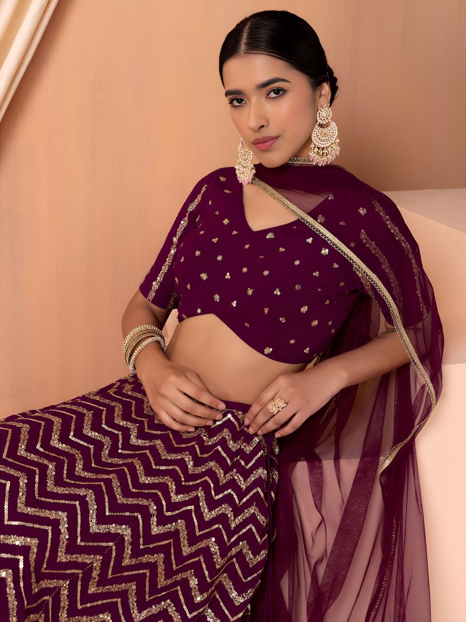 Sabella 7094 Maroon catalog wholesale lehenga in mumbai