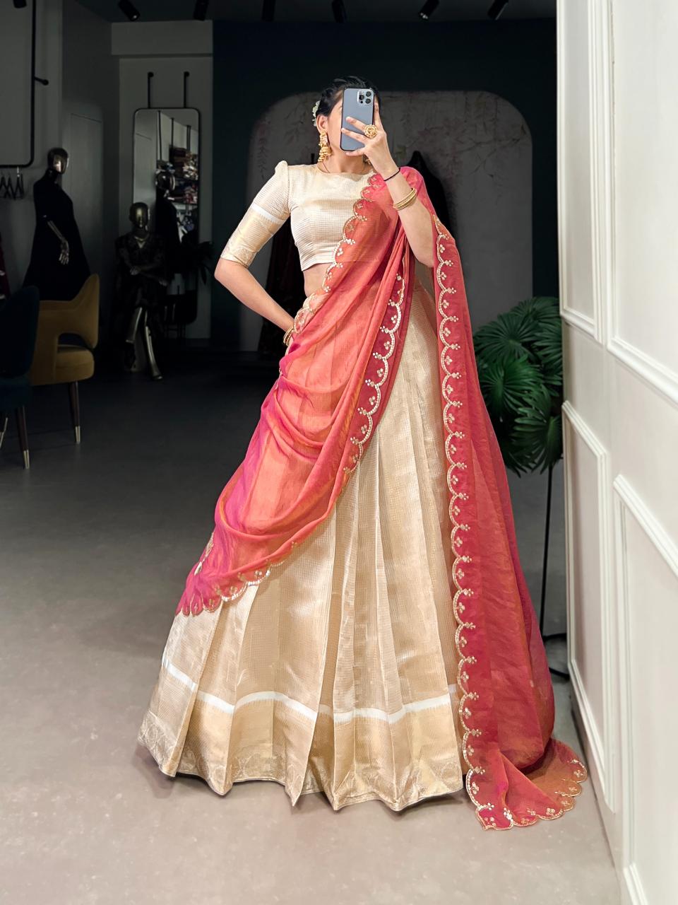 Sabella Jacquard Chex vol 1 catalog wholesale lehenga catalogue