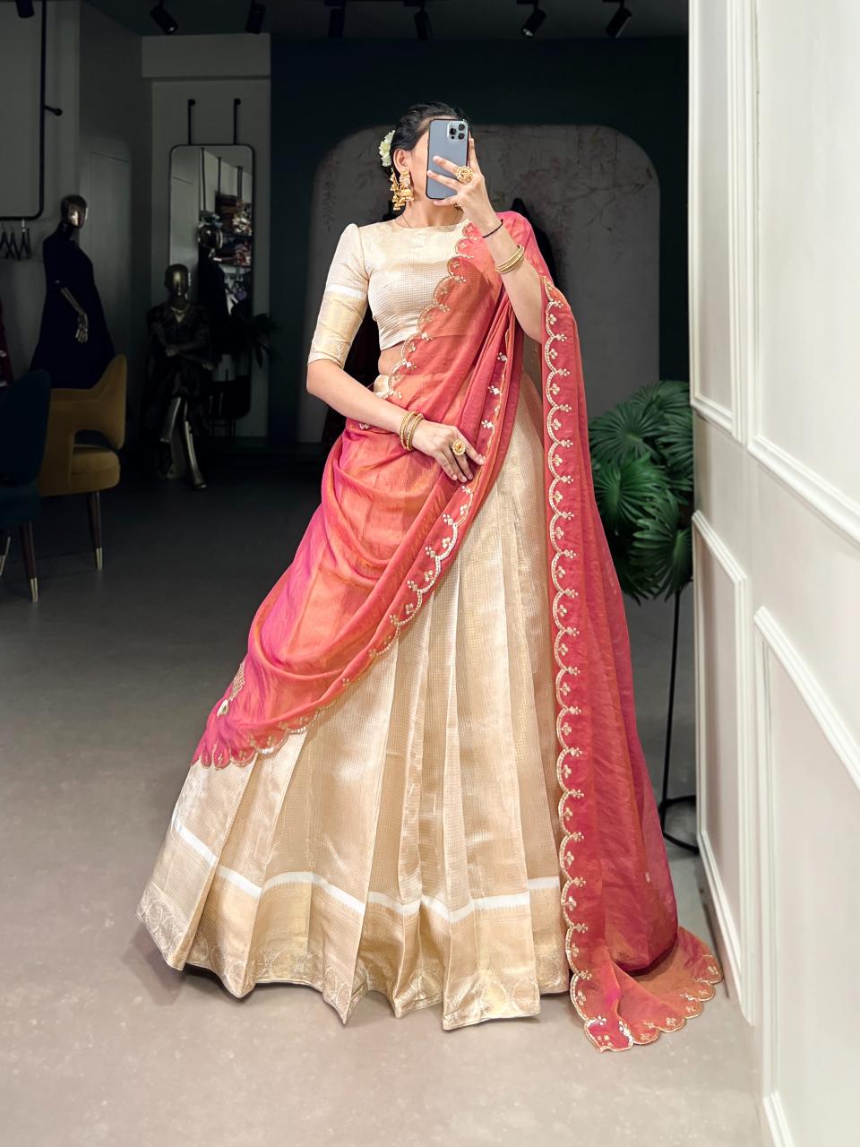 Sabella Jacquard Chex vol 1 catalog wholesale lehenga catalogue