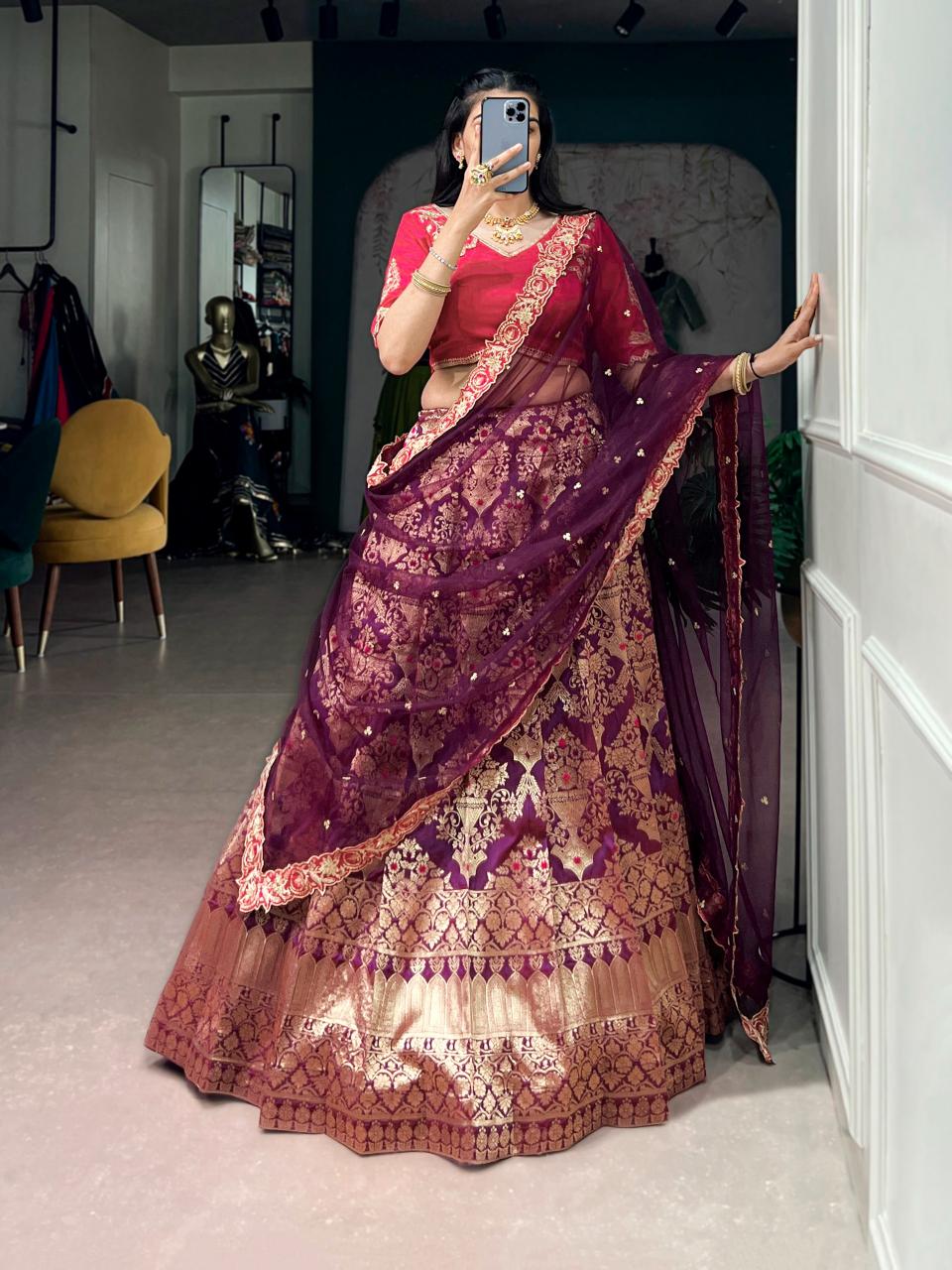 Sabella Jacquard Silk vol 1 catalog lehenga wholesale market